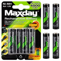 Akumulatory AA 4800 mAh - Zestaw 4 Sztuki Ni-MH dla Codziennego Użytku
