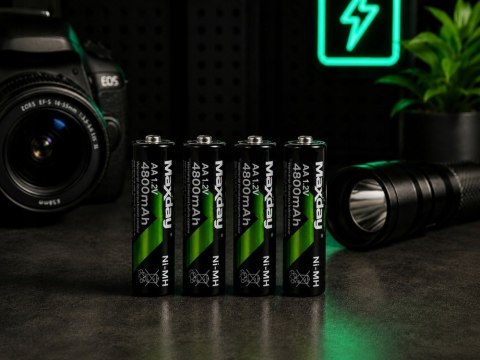 Akumulatory AA 4800 mAh - Zestaw 4 Sztuki Ni-MH dla Codziennego Użytku