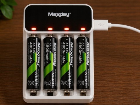 Akumulatory AA 4800 mAh - Zestaw 4 Sztuki Ni-MH dla Codziennego Użytku