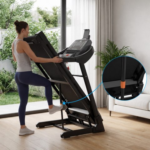 Bieżnia elektryczna domowa składana regulowany kąt nachylenia 135kg 16 km/h