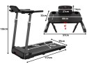 Bieżnia elektryczna domowa treningowa składana bluetooth 12 km/h 120 kg