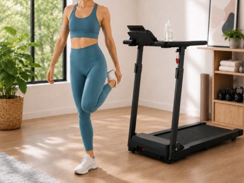 Bieżnia elektryczna domowa treningowa składana bluetooth 12 km/h 120 kg