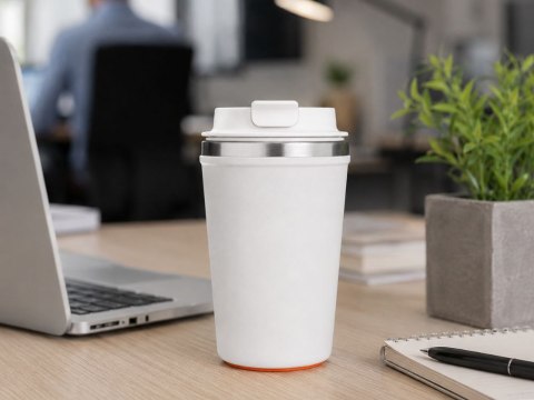 Nowoczesny kubek termiczny z przyssawką na gorące napoje 380 ml