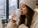 Nowoczesny kubek termiczny z przyssawką na gorące napoje 380 ml