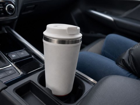 Nowoczesny kubek termiczny z przyssawką na gorące napoje 380 ml