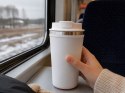 Nowoczesny kubek termiczny z przyssawką na gorące napoje 380 ml