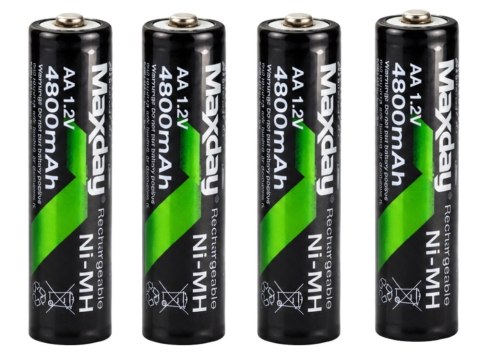 Nowoczesna ładowarka do akumulatorów AA i AAA z LED i kabel USB-C