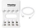 Ładowarka USB-C do akumulatorków AA/AAA z diodami LED, 4 sloty