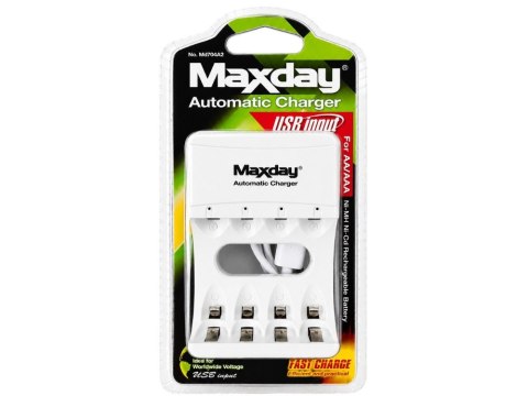 Ładowarka USB-C do akumulatorków AA/AAA z diodami LED, 4 sloty