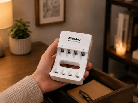 Ładowarka USB-C do akumulatorków AA/AAA z diodami LED, 4 sloty