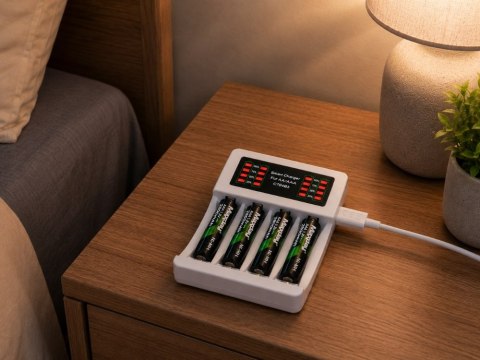 Ładowarka do akumulatorków AA/AAA - Szybkie ładowanie USB-C