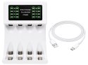 Ładowarka do akumulatorków AA/AAA - Szybkie ładowanie USB-C