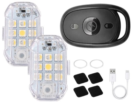 Nowoczesne lampki LED stroboskopowe dla bezpieczeństwa na drodze