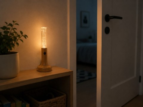 Nowoczesna lampka nocna LED z automatycznym czujnikiem ruchu i ciepłym światłem