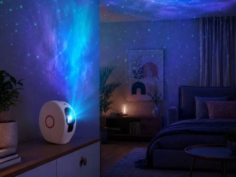 Nowoczesny projektor do wnętrz ze zdalnym sterowaniem i Bluetooth