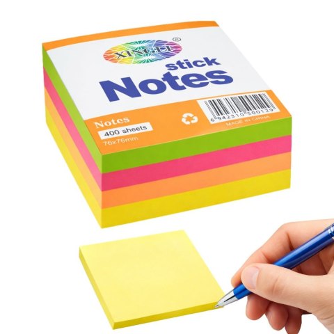 Nowoczesne karteczki samoprzylepne - 400 kartek, idealne do organizacji pracy i nauki