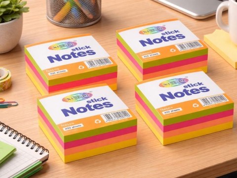 Nowoczesne karteczki samoprzylepne - 400 kartek, idealne do organizacji pracy i nauki