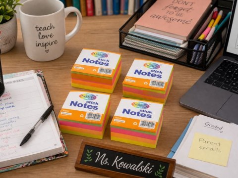 Nowoczesne karteczki samoprzylepne - 400 kartek, idealne do organizacji pracy i nauki