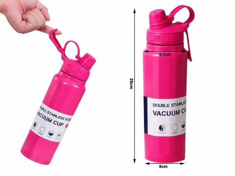 Termos bidon termiczny kubek pojemny 700ml z uchwytem na ciepłe i zimne