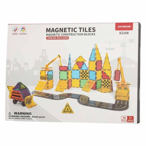 Kreatywne klocki 3D magnetyczne - 90 elementów dla dzieci i dorosłych!