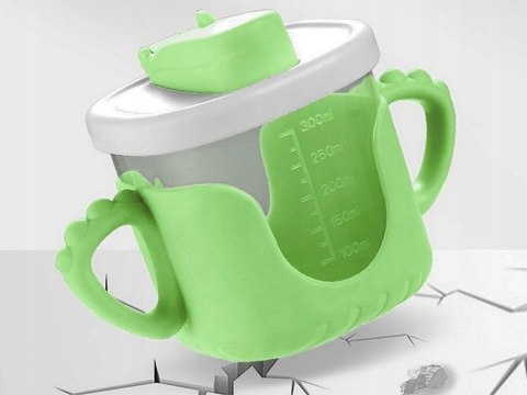 Nowoczesny kubek niekapek z ergonomicznymi uchwytami dla najmłodszych