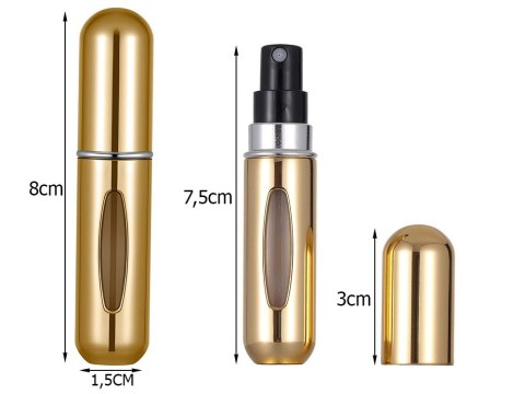 Atomizer na perfumy - podróżny flakon 5ml z wygodnym rozpryskiwaczem