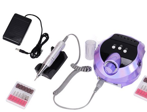 Frezarka do paznokci manicure pedicure 80w profesjonalna mocna + frezy 6szt