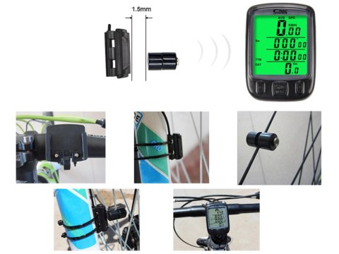 Licznik Rowerowy LCD z Wodoodporną Obudową i 27 Funkcjami