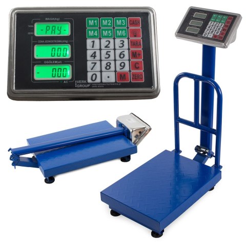 Waga Gabaryty 230V lub AKU RAMPA 100kg LCD MOBILNA SKŁADNA