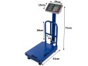 Waga Gabaryty 230V lub AKU RAMPA 100kg LCD MOBILNA SKŁADNA