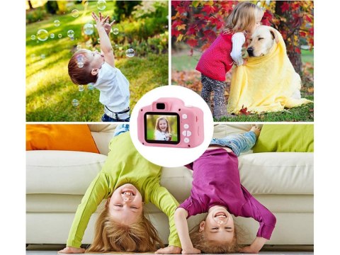Zabawa w obiektywie: różowy aparat fotograficzny dla dzieci z jednorożcem