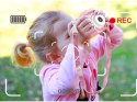 Zabawa w obiektywie: różowy aparat fotograficzny dla dzieci z jednorożcem