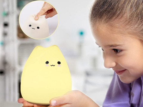 Nowoczesna lampka nocna w kształcie kota do pokoju dziecięcego