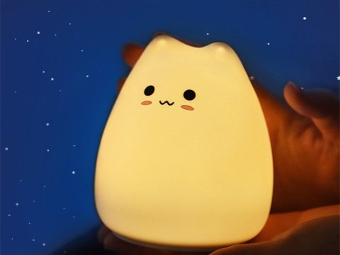 Nowoczesna lampka nocna w kształcie kota do pokoju dziecięcego
