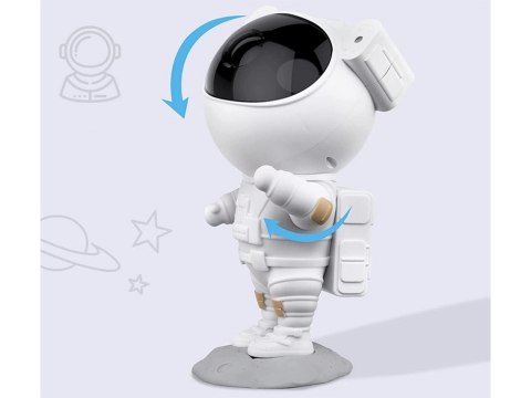 Nowoczesny projektor gwiazd w kształcie astronauty - wieczór pełen magii!