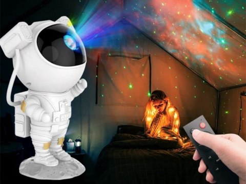 Nowoczesny projektor gwiazd w kształcie astronauty - wieczór pełen magii!