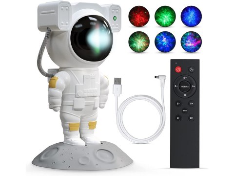 Nowoczesny projektor gwiazd w kształcie astronauty - wieczór pełen magii!