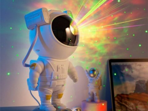 Nowoczesny projektor gwiazd w kształcie astronauty - wieczór pełen magii!