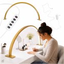 Nowoczesna lampa LED do manicure z bezcieniowym oświetleniem w złotym kolorze