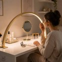 Nowoczesna lampa LED do manicure z bezcieniowym oświetleniem w złotym kolorze