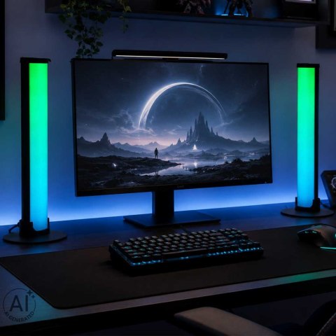 Nowoczesna lampka LED RGB do biura - zestaw 2 sztuki