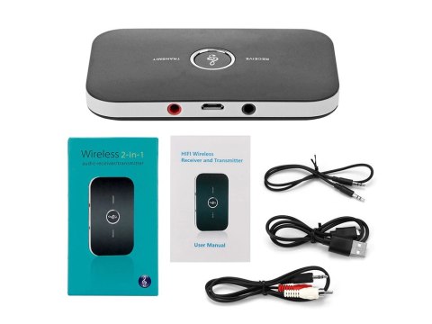 Nowoczesny adapter Bluetooth 2w1 - Odbiornik i transmiter do audio