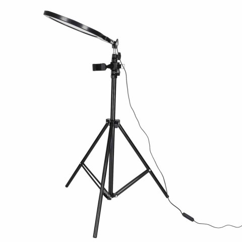 Lampa do idealnych selfie z pierścieniem LED na statywie