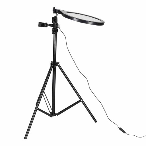 Lampa do idealnych selfie z pierścieniem LED na statywie