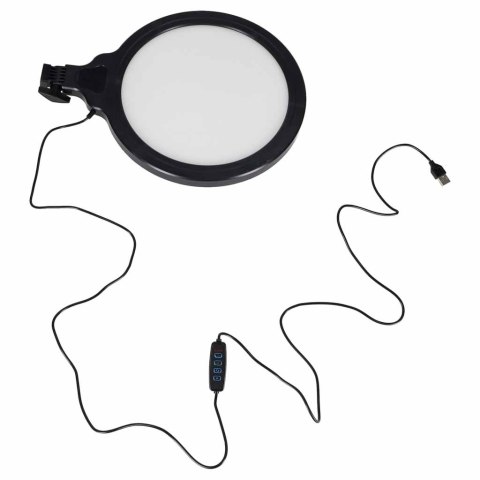 Lampa do idealnych selfie z pierścieniem LED na statywie
