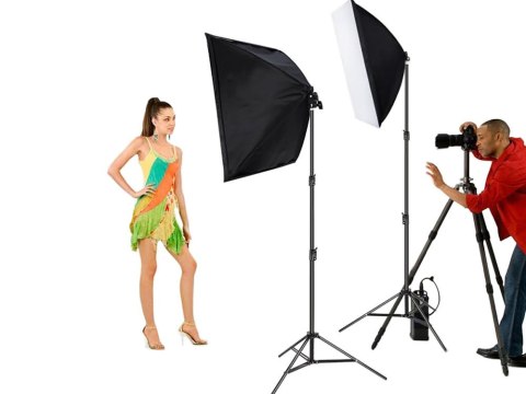 2x 135w lampa światło soft box zestaw statyw domowe studio foto żarówka