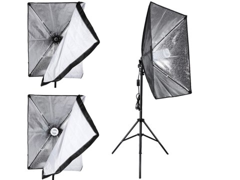 2x 135w lampa światło soft box zestaw statyw domowe studio foto żarówka