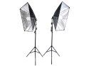 2x 135w lampa światło soft box zestaw statyw domowe studio foto żarówka