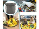 Nowoczesny i funkcjonalny kosz z matą do zabawy dla dzieci