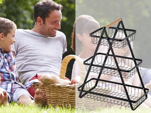Półka kuchenna w stylu loft z koszyczkiem: nowoczesny organizer dla każdej kuchni